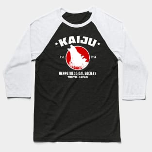 Kaiju Herpetological Society (Black Print) Baseball T-Shirt